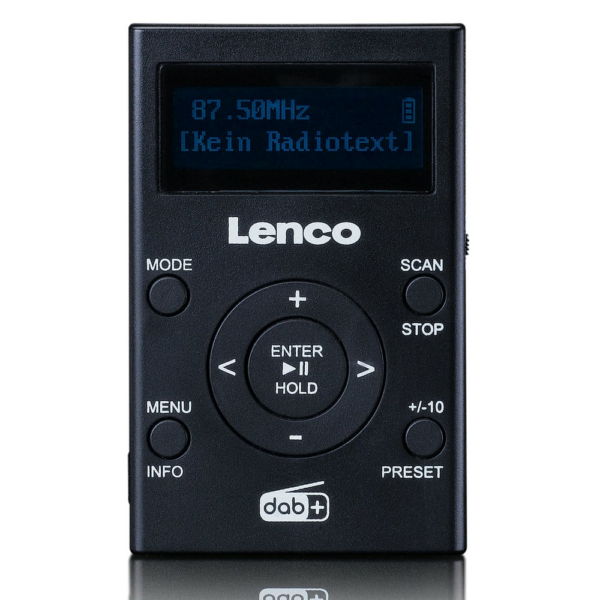 Lenco PDR-011BK DAB+/FM-Taschenradio mit MP3-Player